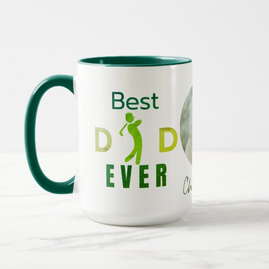 Beste vader ooit golf foto cool moderne vaders dag mok (Links)