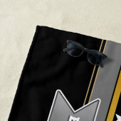 Beste vader ooit golfbal op zwart strandlaken (In situ)