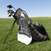 Beste vader ooit golfhanddoek (Groen)
