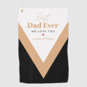Beste vader ooit golfhanddoek (Voorkant)