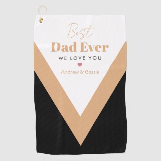 Beste vader ooit golfhanddoek (Voorkant)