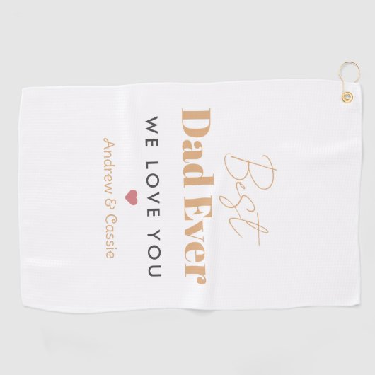 Beste vader ooit golfhanddoek (Horizontaal)