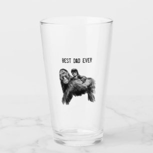 Beste vader ooit gorilla met baby glas