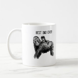 Beste vader ooit gorilla met baby koffiemok