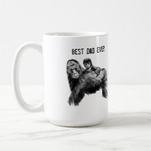 Beste vader ooit gorilla met baby koffiemok