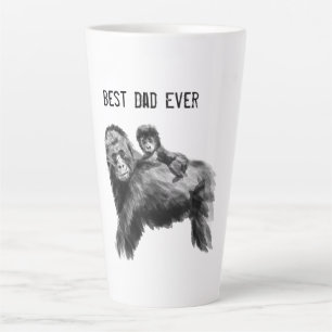 Beste vader ooit gorilla met baby latte mok