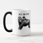Beste vader ooit gorilla met baby magische mok (Links)