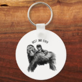 Beste vader ooit gorilla met baby sleutelhanger (Voorkant)
