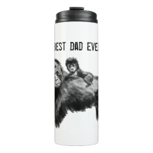 Beste vader ooit gorilla met baby thermosbeker