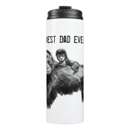 Beste vader ooit gorilla met baby thermosbeker (Voorkant)