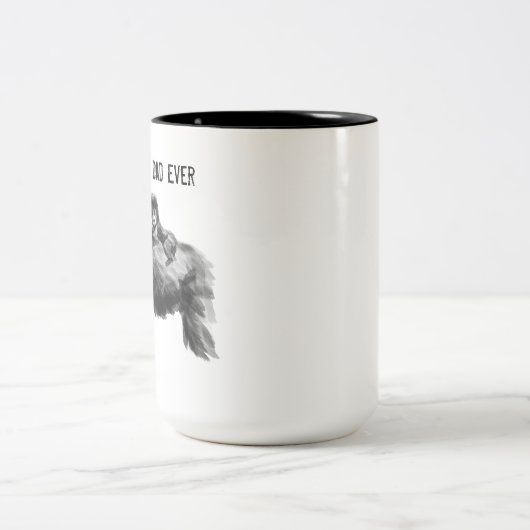 Beste vader ooit gorilla met baby tweekleurige koffiemok (Center)