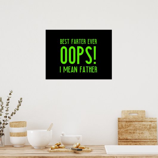 Beste vader ooit grappig cadeau voor vaders poster (Keuken)