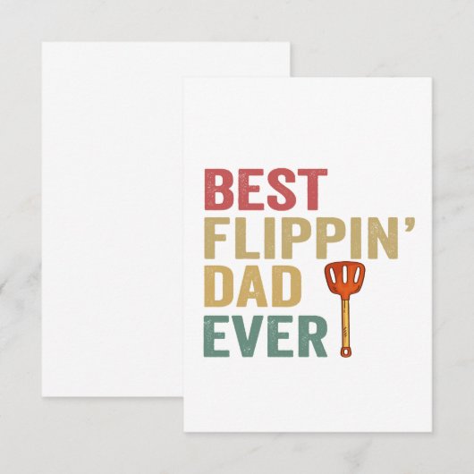 Beste vader ooit grappige koken BBQ Father Gift Bedankkaart (Voorkant / Achterkant)