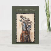 Beste vader ooit Green Golf Custom Happy Vaderdag Kaart (Voorkant)