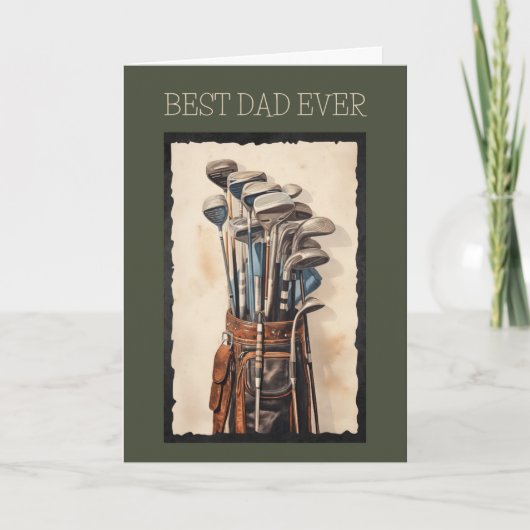 Beste vader ooit Green Golf Custom Happy Vaderdag Kaart (Voorkant)