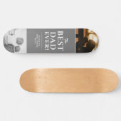 Beste vader ooit grijs Vaderdag 2 Fotocollage Persoonlijk Skateboard (Horizontaal)