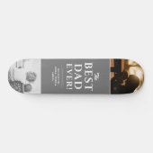 Beste vader ooit grijs Vaderdag 2 Fotocollage Persoonlijk Skateboard (Horizontaal)