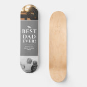 Beste vader ooit grijs Vaderdag 2 Fotocollage Persoonlijk Skateboard (Voorkant)