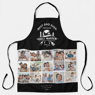 Beste vader ooit Grillmaster 15 foto-collagegrid Schort