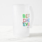 Beste vader ooit Grote Frosted Glass Mok (Voorkant rechts)