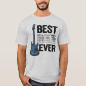 beste vader ooit Guitar Rock Music Player T-shirt (Voorkant)