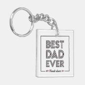 Beste vader ooit handen neer Foto Sleutelhanger (Voorkant Links)