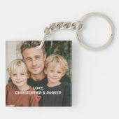 Beste vader ooit handen neer Foto Sleutelhanger (Achterkant)