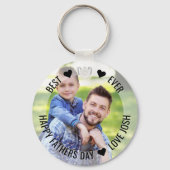 Beste vader ooit Happy Fathers Day Foto gepersonal Sleutelhanger (Voorkant)