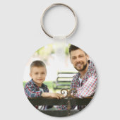 Beste vader ooit Happy Fathers Day Foto gepersonal Sleutelhanger (Achterkant)