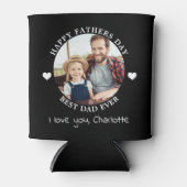 Beste vader ooit Happy Vaderdag, Aangepast 2 Foto Blikjeskoeler (Voorkant)