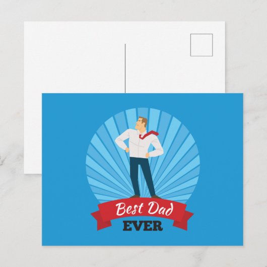 Beste vader ooit Happy Vaderdag | Briefkaart (Voorkant / Achterkant)