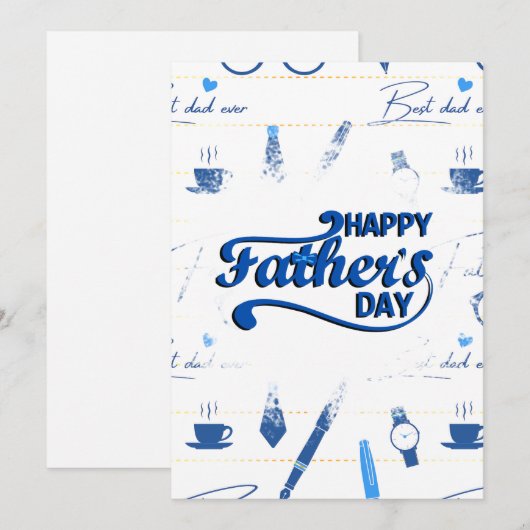 Beste vader ooit, Happy Vaderdag Kaart (Voorkant / Achterkant)