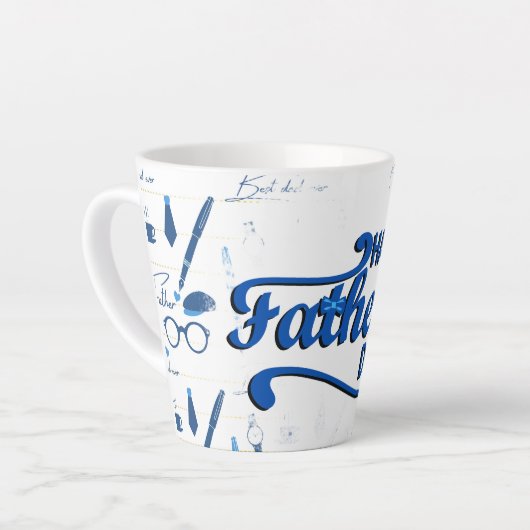 Beste vader ooit, Happy Vaderdag Latte Mok (Linkerhoek)