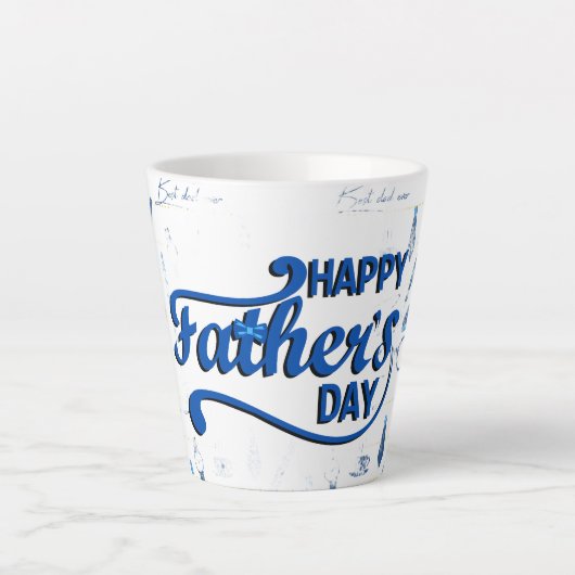 Beste vader ooit, Happy Vaderdag Latte Mok (Voorkant)