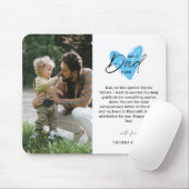 Beste vader ooit Happy Vaderdag Photo Keepslag Muismat (Met muis)