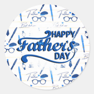 Beste vader ooit, Happy Vaderdag Ronde Sticker
