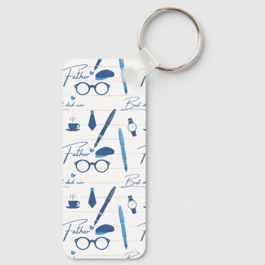 Beste vader ooit, Happy Vaderdag Sleutelhanger (Achterkant)