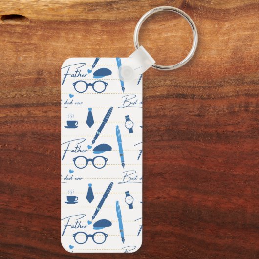 Beste vader ooit, Happy Vaderdag Sleutelhanger (Achterkant)