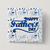 Beste vader ooit, Happy Vaderdag Vierkante Button 5,1 Cm (Voorkant)