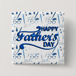 Beste vader ooit, Happy Vaderdag Vierkante Button 5,1 Cm