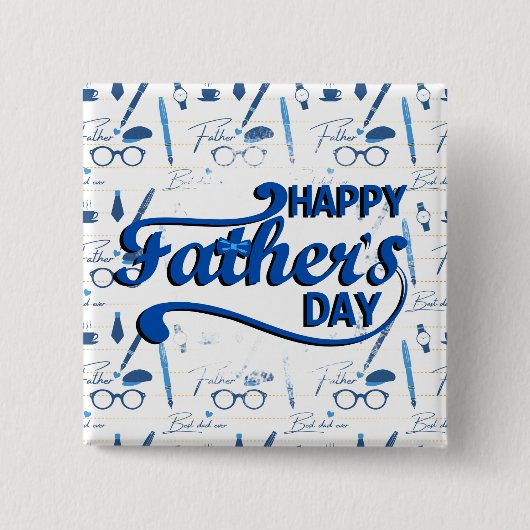 Beste vader ooit, Happy Vaderdag Vierkante Button 5,1 Cm (Voorkant)