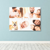 Beste vader ooit hart aangepaste foto collage canvas afdruk (Insitu (Houten vloer))