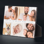 Beste vader ooit hart aangepaste foto collage fotoplaat<br><div class="desc">Vier een speciale eerste Vaderdag met onze "Simple Schattige Best Dad Ever Heart Family Custom Photo Collage Easel Plaque". Deze charmante foto Plaque heeft een collage van uw favoriete afbeeldingen, waardoor het een unieke en oprechte aandenken is. Perfect voor het weergeven van gekoesterde herinneringen, dit gepersonaliseerde geschenk zal een constante...</div>