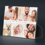 Beste vader ooit hart aangepaste foto collage fotoplaat<br><div class="desc">Vier een speciale eerste Vaderdag met onze "Simple Schattige Best Dad Ever Heart Family Custom Photo Collage Easel Plaque". Deze charmante foto Plaque heeft een collage van uw favoriete afbeeldingen, waardoor het een unieke en oprechte aandenken is. Perfect voor het weergeven van gekoesterde herinneringen, dit gepersonaliseerde geschenk zal een constante...</div>
