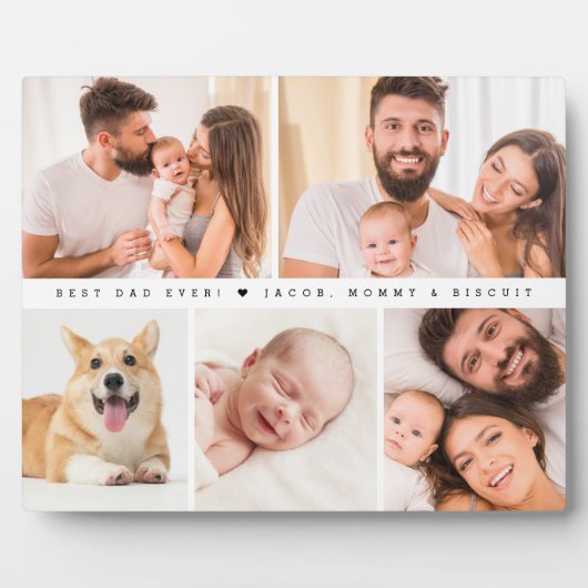 Beste vader ooit hart aangepaste foto raster fotoplaat (Voorkant)