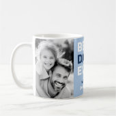 Beste vader ooit hart blauwe vaders dag foto koffiemok (Links)