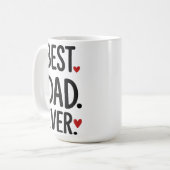 Beste Vader Ooit Hart Moderne Vaderdag Mok (Voorkant links)