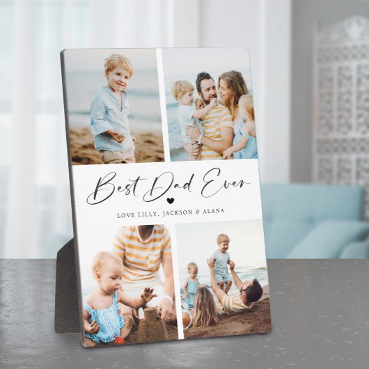 Beste vader ooit hart script 4 fotocollage fotoplaat