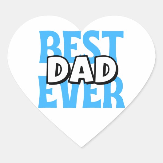 Beste vader ooit hart sticker (Voorkant)