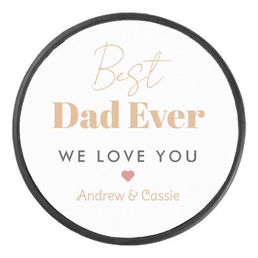 Beste vader ooit hockey puck (Voorkant)